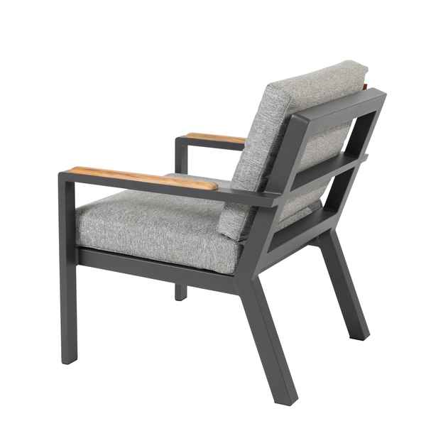 4 Seasons Proton Low Dining Chair W/ Cush.- Antracite